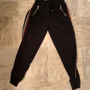 Rainbow striped sweats